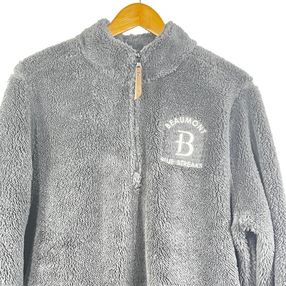Beaumont Blue Streaks Fleece Pullover Women's‎ XL 1/4 Zip Pockets Plush Soft - Picture 5 of 5